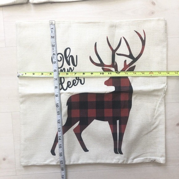 4X Christmas Cushion Cover Pillow Case Cotton Linen Home Sofa Bedroom Home Decor - Picture 8 of 8